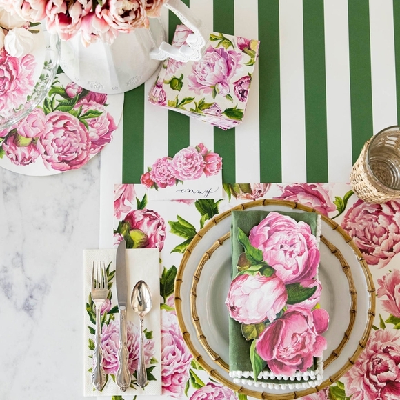 Peony Placemats & Place Cards Set - Picture 1 of 5